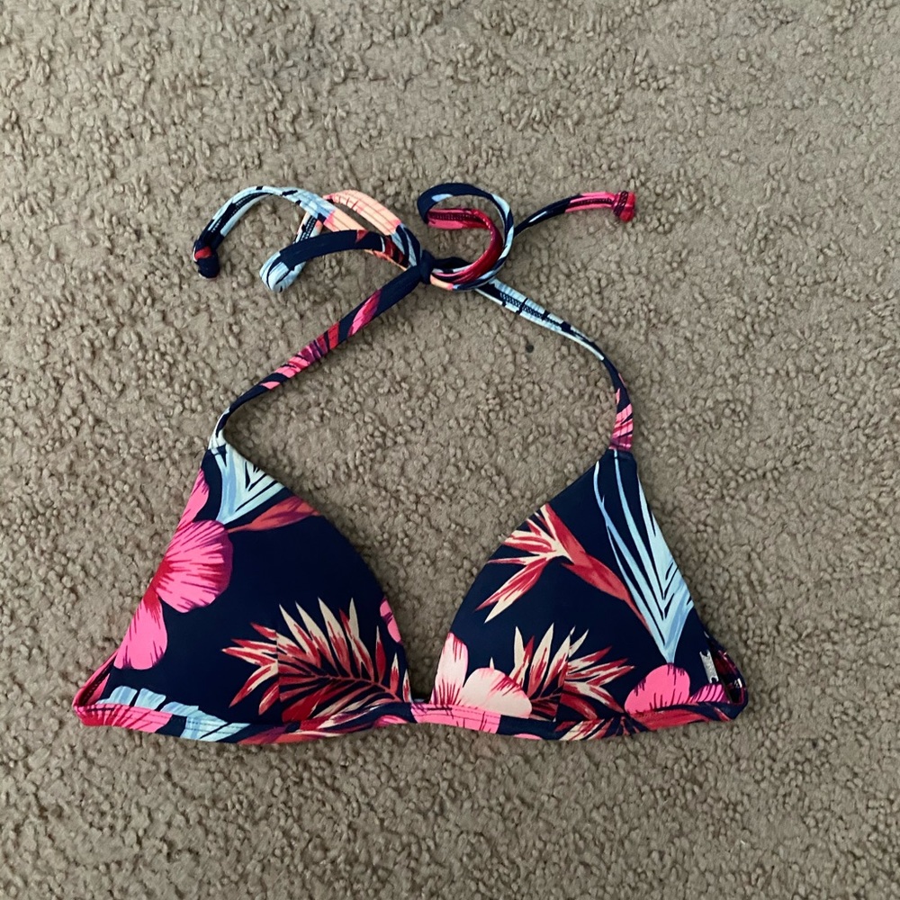 Floral Triangle Bikini Top